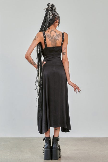 Gothic High Low Dress Black Asymmetric Banned Apparel