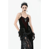 Dark in Love Morrigan Velvet & Lace Chain-Detail Top