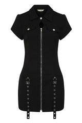 Banned Alternative Tartan Night Zip Dress