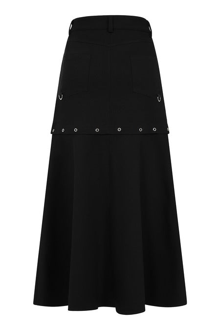 Gothic Cargo Skirt Black Zip Off Punk Style Banned