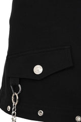Gothic Cargo Skirt Black Zip Off Punk Style Banned