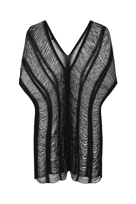 Gothic Mesh Dress Sheer Distressed Black Banned Apparel