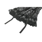 Dark in Love Ida Punk Grey Tartan Metal Studded Dress