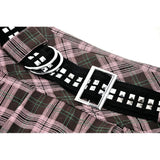 Dark in Love Rowan Punk Pink Plaid Mini Skirt
