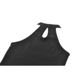 Dark in Love Bondage Mesh Panel Buckle Top