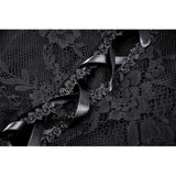 Dark in Love Cosette Elegant Gothic Off-Shoulder Ruffle Maxi Dress