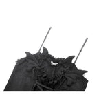 Dark in Love Mortalis Lace-Up Goth Dress in Black