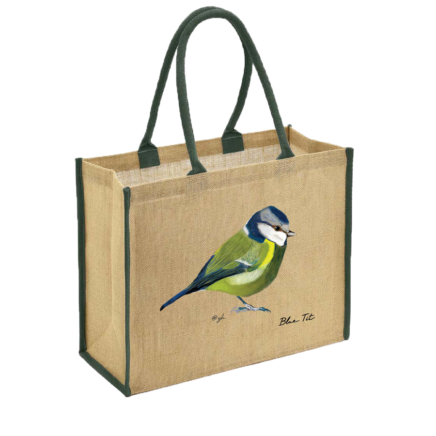 Sammy's Blue Tit Jute Bag