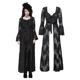 Dark in Love Emersyn Elegant Gothic Lace-Trimmed Long Robe