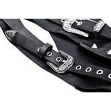 Dark in Love Elvira Faux Leather Layered Goth Waist Belt