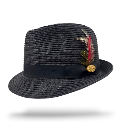 Summer Straw Trilby Hat