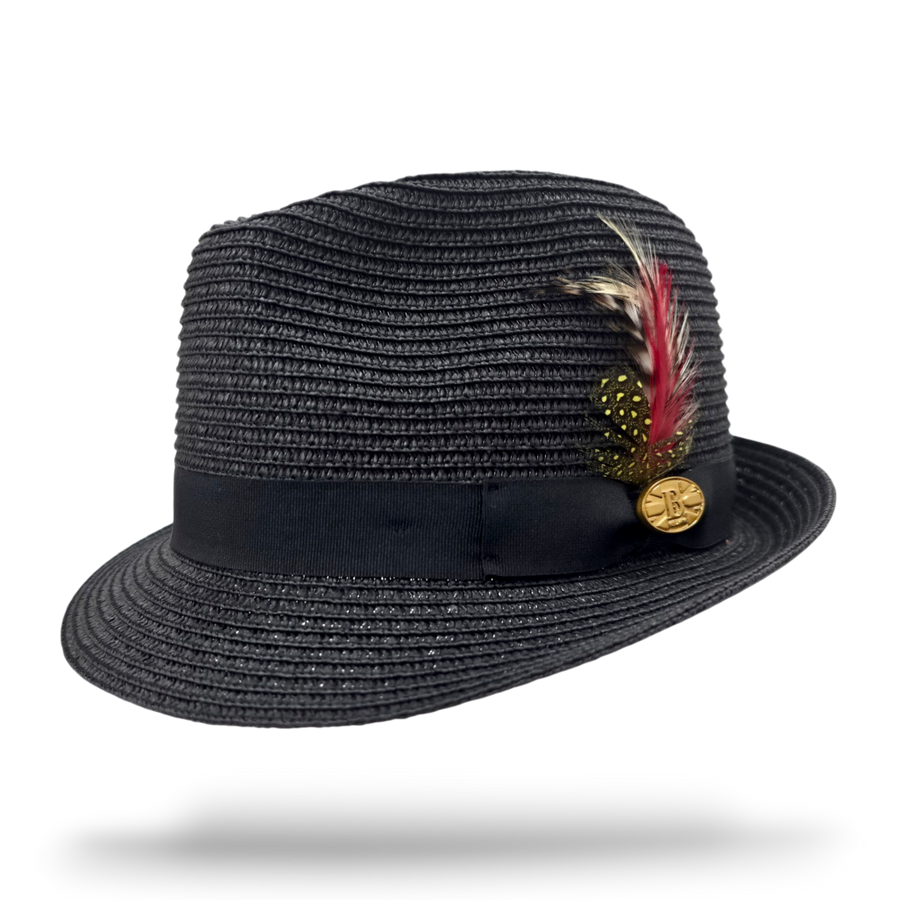 Summer Straw Trilby Hat