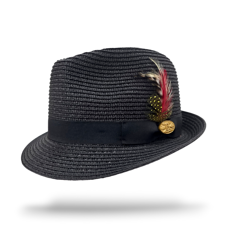 Summer Straw Trilby Hat