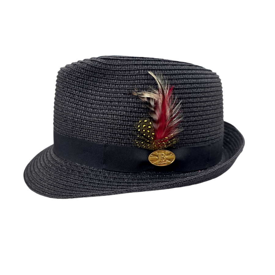 Summer Straw Trilby Hat