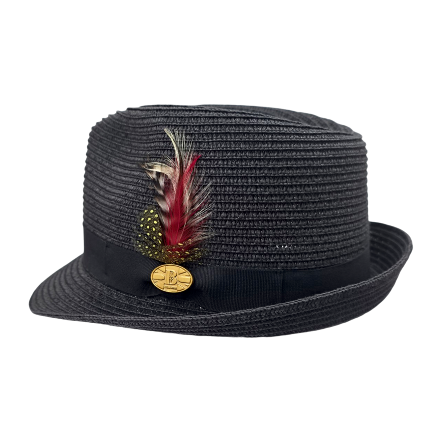 Summer Straw Trilby Hat