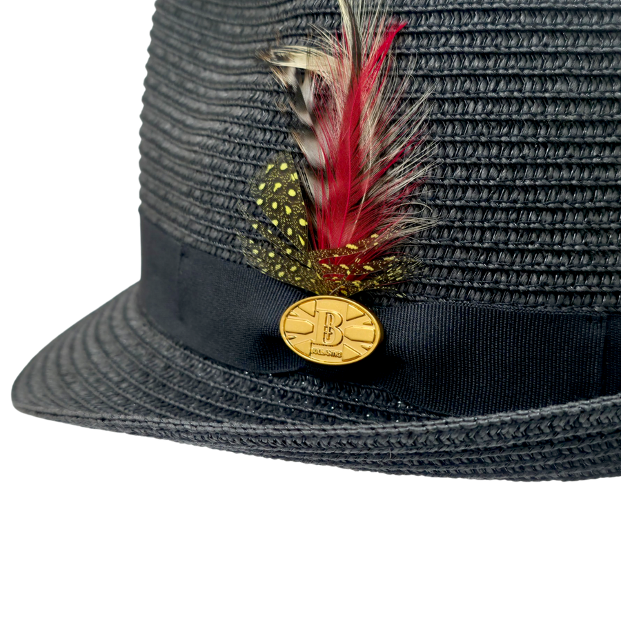 Summer Straw Trilby Hat