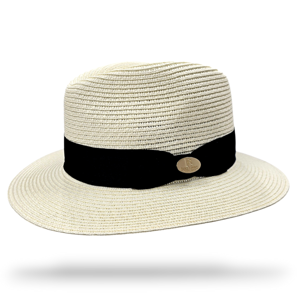 Straw Fedora Hat With Band