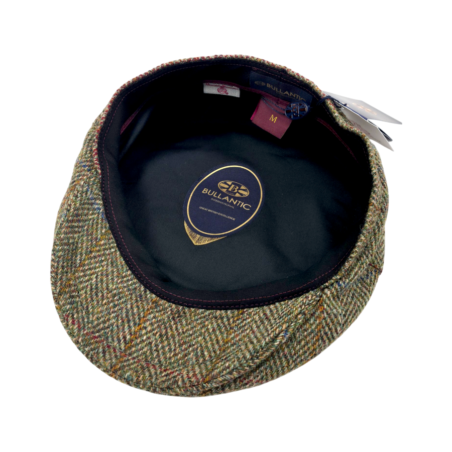 Berneray Harris Tweed Flat Cap – Green