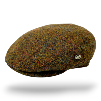 Barra Harris Tweed Flat Cap – Green