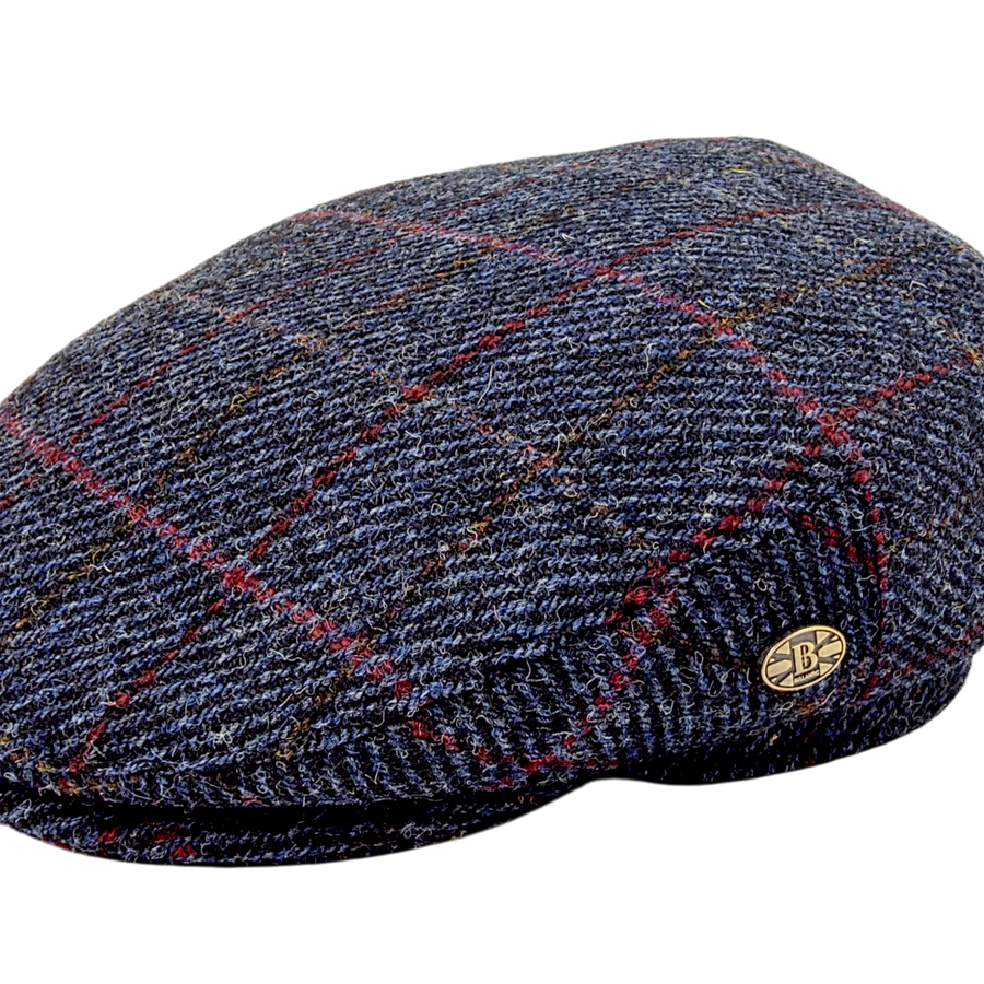 Stornoway Harris Tweed Flat Cap – Navy