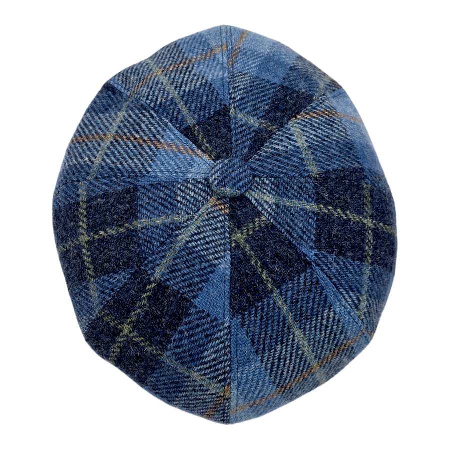 Luskentyre Harris Tweed Newsboy Cap – Blue