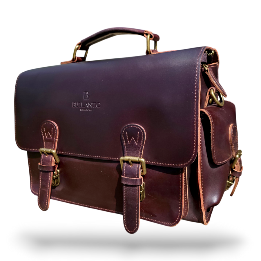 Artisan Satchel — Men's Vintage Crazy Horse Leather Briefcase
