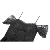 Dark in Love Romantic Gothic Lace Layered High-Low Dress