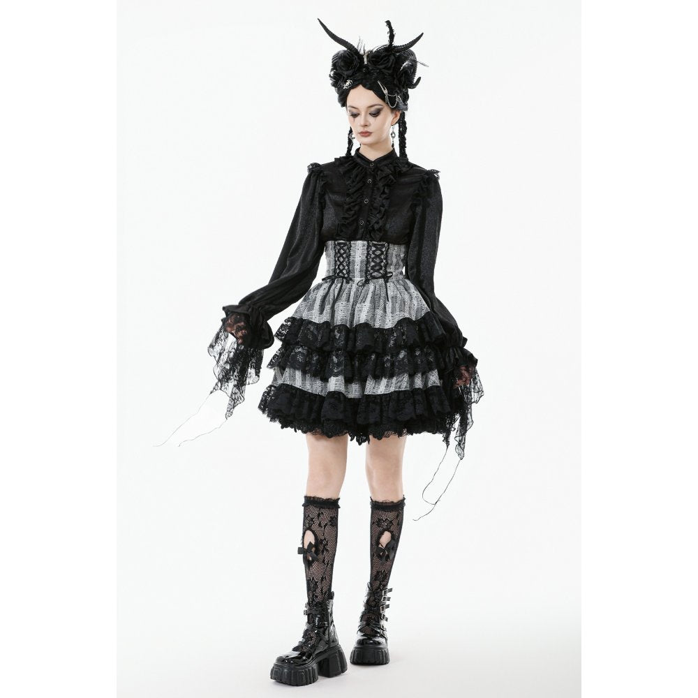 Dark in Love Hexa Layered Tartan Skirt