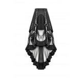Dark in Love Belladonna Mesh Buckled Goth Skirt in Black