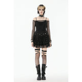Dark in Love Lyra Fishnet Off-Shoulder Gothic Mesh Top