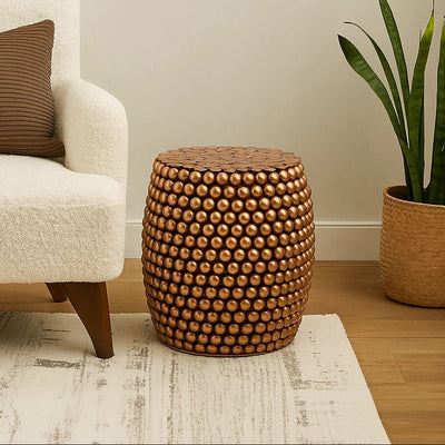Copper Finish Barrel Stool | Templar