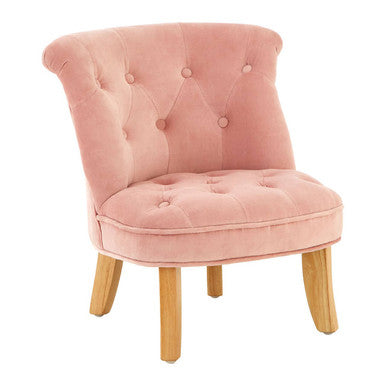 Pink Velvet Kids Chair | Estelle