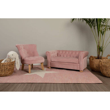 Pink Velvet Kids Chair | Estelle