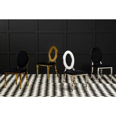 Stackable Gold Finish Dining Chair | Sarita