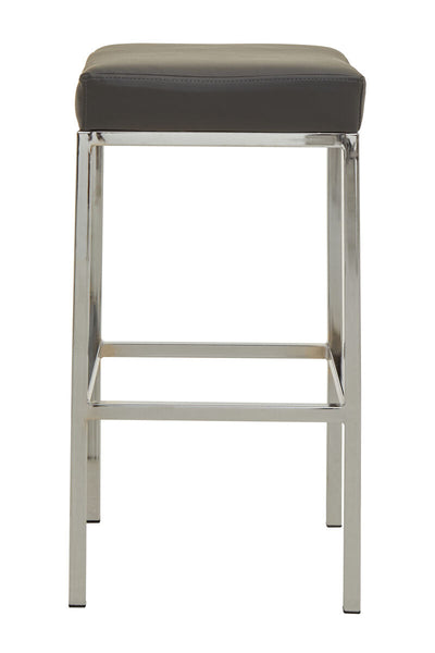 Dark Grey and Chrome Finish Bar Stool | Baina