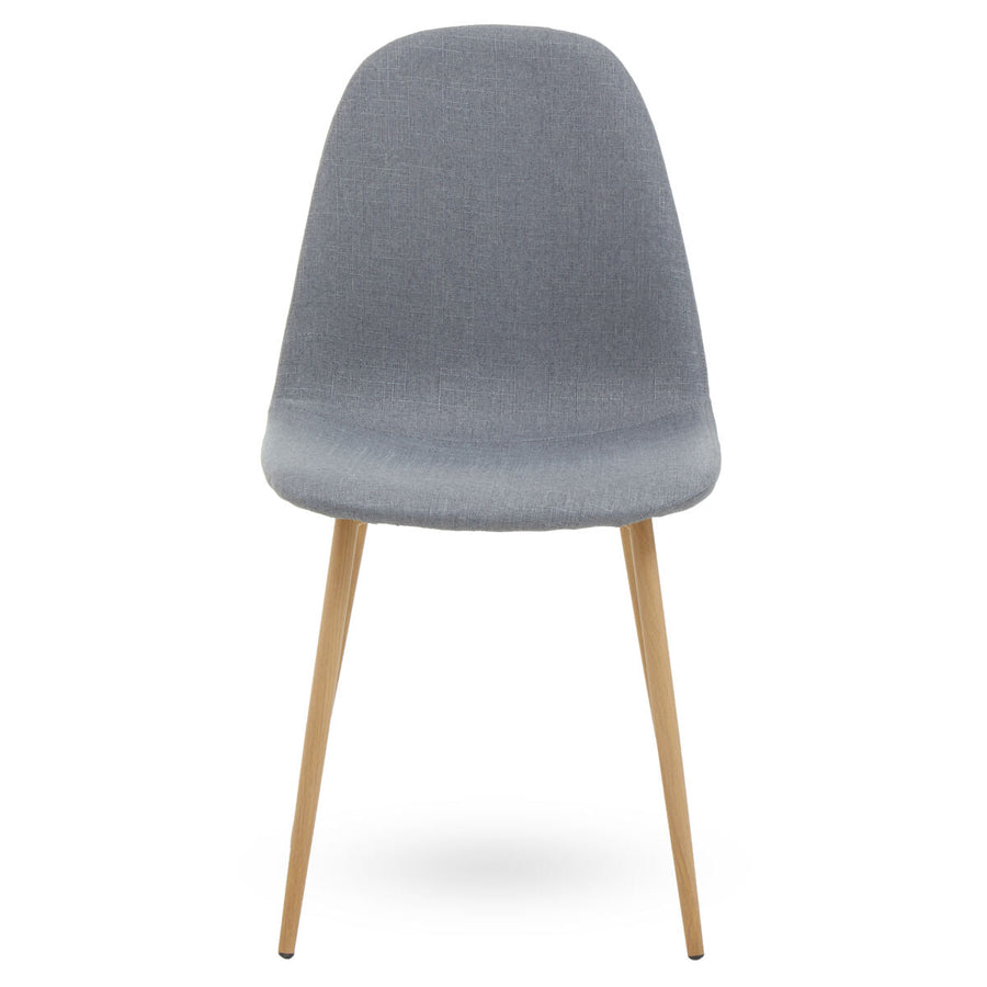 Grey Fabric Dining Chair with Wood Effect Legs | Salford