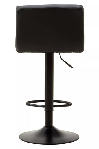 Black Leather Effect Bar Stool | Baina