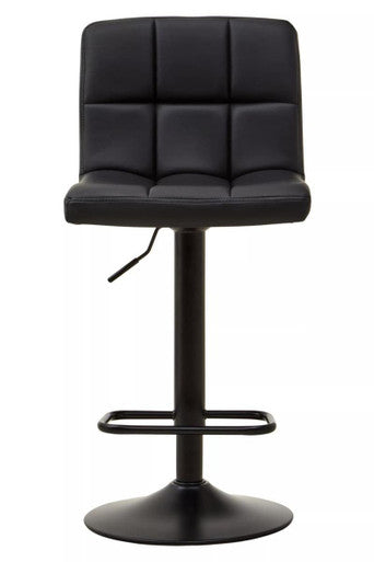 Black Faux Leather Bar Chair | Baina