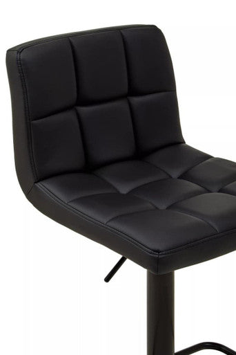 Black Faux Leather Bar Chair | Baina
