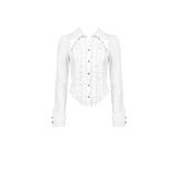 Dark in Love Queeny White Gothic Demon Shirt