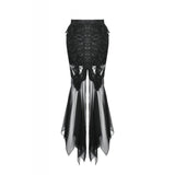 Dark in Love Nevaeh Gothic Lace and Mesh Mermaid Skirt