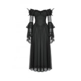 Dark in Love Millicent Black Tulle Feather Fantasy dress