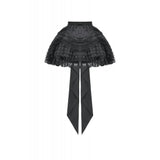 Dark In Love Beatrix Goth Satin Ruffled Overskirt