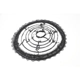Dark in Love Gothic Hoop Cage Skirt with Lace Trim in Black