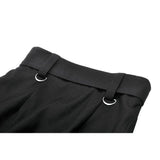 Dark in Love Chain Belt Layered Goth Skirt in Black