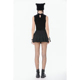 Dark in Love Punk Coffin Mesh Panel Top