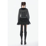 Dark in Love Gothic Peter Pan Collar Lace Shirt