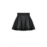 Dark in Love Lolita-Inspired Ruffled Mini Skirt in Black