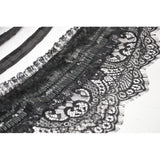 Dark in Love Gothic Hoop Cage Skirt with Lace Trim in Black