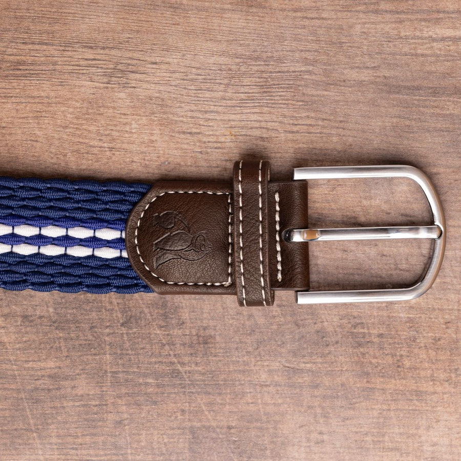 Woven Belt - White Fine Stripe